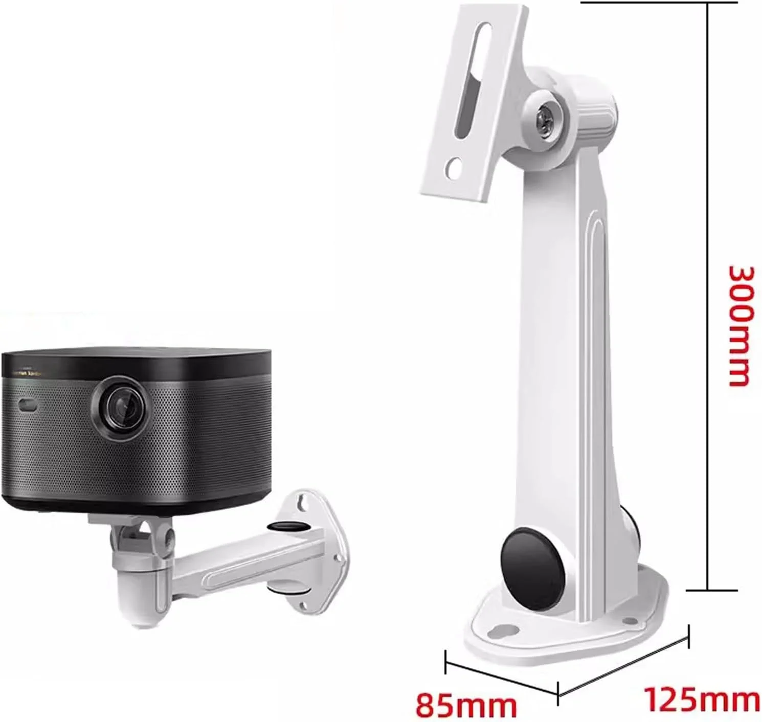 پایه دیواری پروژکتور سقفی کنار تخت، براکت های نصب دیواری جهانی برای پروژکتورها (سایز : B)