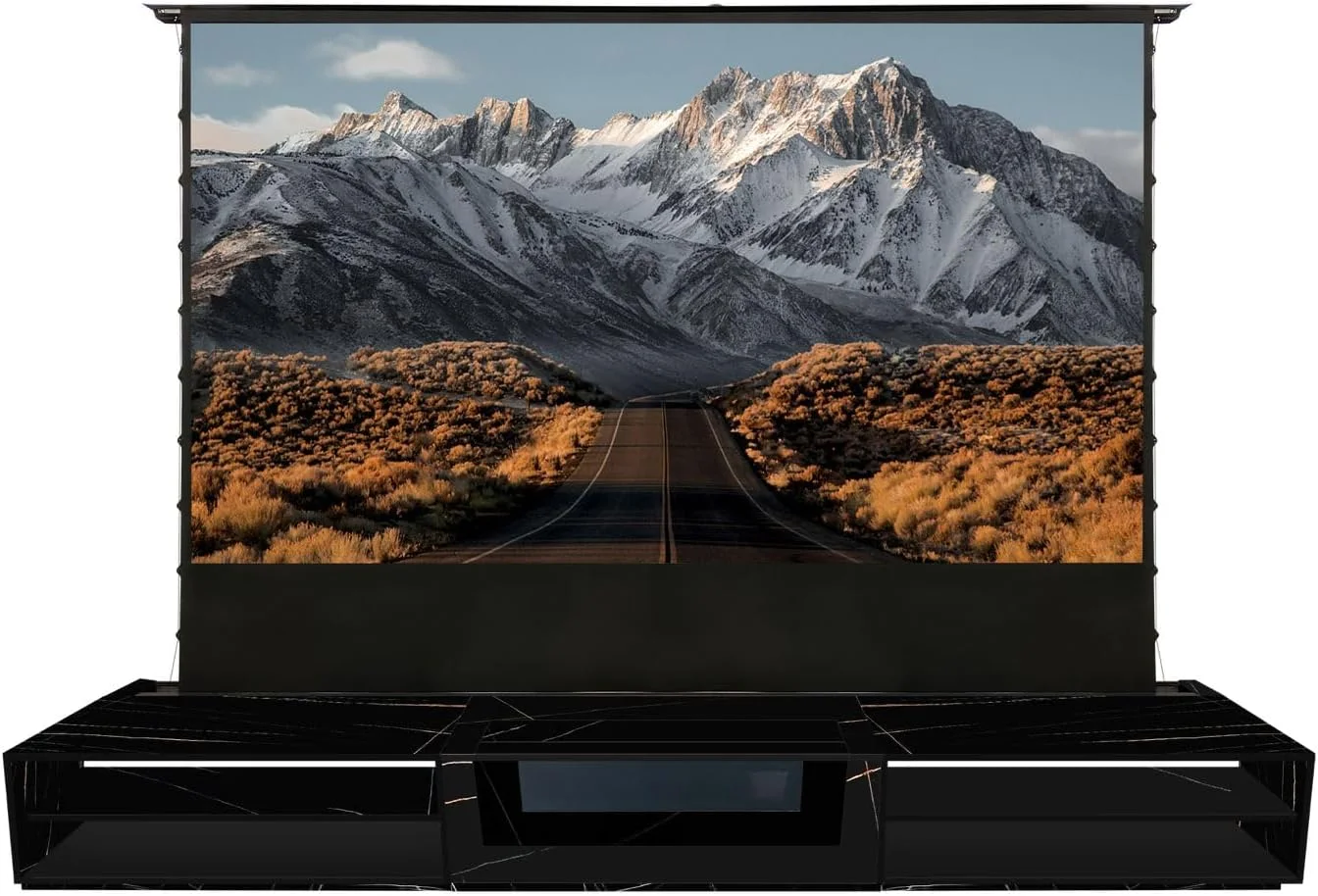 پرده نمایش 120 اینچی موتوردار با قابلیت حذف نور محیط (ALR) و جنس کریستال PET مناسب برای پروژکتورهای لیزری شیائومی، ال جی، AWOL VISION، VAVA، هایسنس و سامسونگ