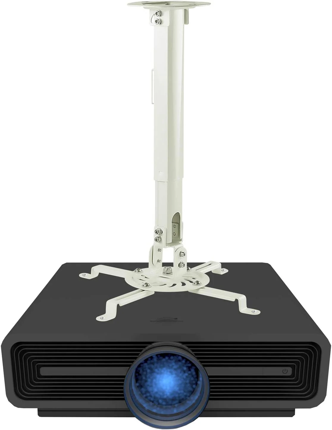 پایه سقفی پروژکتور Mount-It! | حرکت کامل و تنظیم ارتفاع از 37 تا 55 سانتی متر | براکت جهانی مناسب برای پروژکتورهای اپسون، اپتوما، بنکیو و ویوسونیک | ظرفیت 13.6 کیلوگرم (متوسط)
