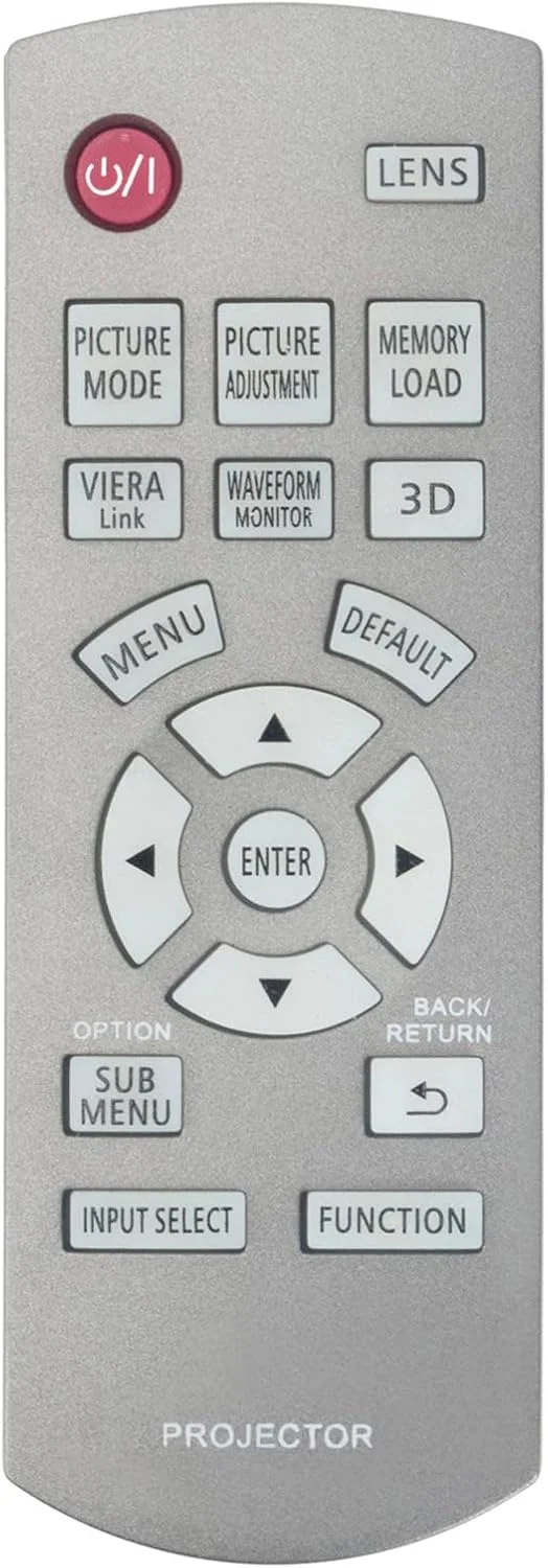 ریموت کنترل جایگزین N2QAYB000680 سازگار با پروژکتور PANASONIC مدل های PT-AE8000 PT-AE7000 PT-AE4000 PT-AR100EH PT-AT6000E PT-AT5000E PT-AE7000U PT-AE7000EA PT-AE8000U N2QAYB000450 N2QAYB000681