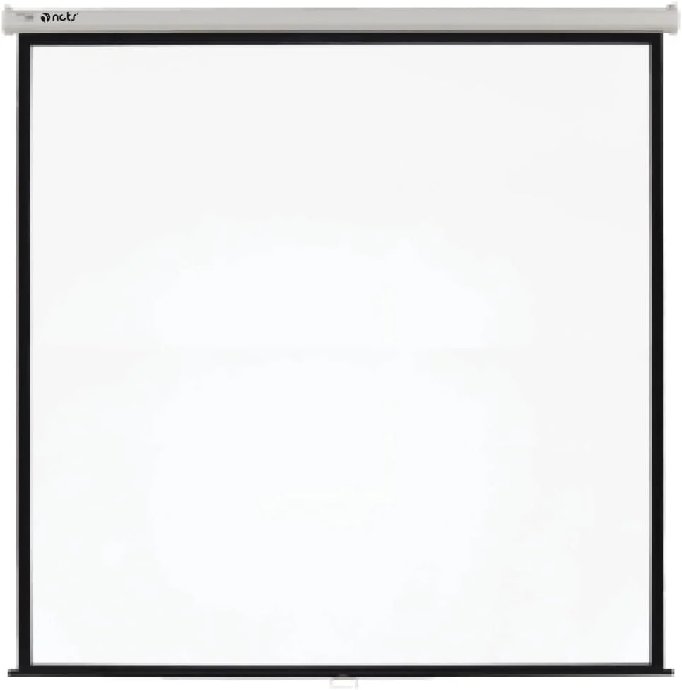 پرده نمایش پروژکتور دستی سری NCTS M200 M – صفحه نمایش مات سفید 2.0 x 2.0 متری – پروژکتور UHD/HD با سیستم فنری قفل خودکار برای سینمای خانگی، کلاس های درس و دفاتر/ GTIN 6295151550625