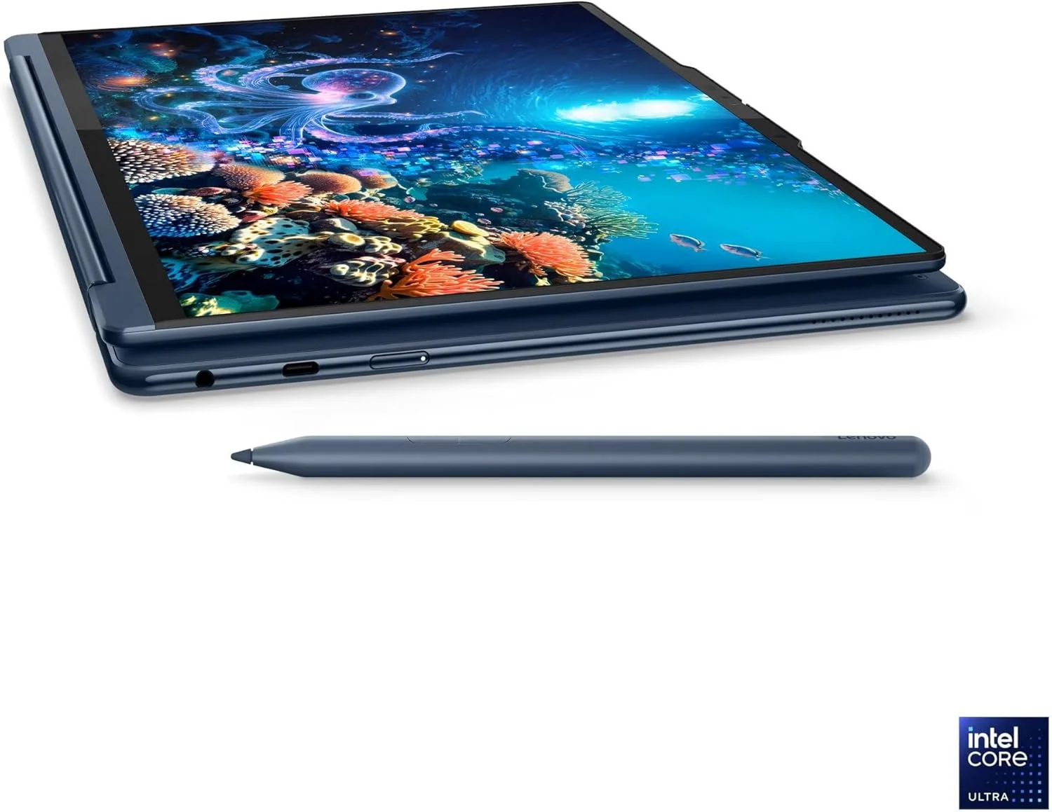 لپ تاپ 2 در 1 لنوو Yoga 9i Aura Edition با پردازنده Intel Core Ultra 7 258V، صفحه نمایش لمسی 14 اینچی 2.8K با روشنایی 1100 نیت (HDR) OLED، حافظه 32 گیگابایتی LPDDR5X-8533MT/s، حافظه SSD 1 ترابایتی، Wi-Fi 7، قلم و Windows 11 Pro لپ تاپ 2 در 1 لنوو Yoga 9i Aura Edition با پردازنده Intel Core Ultra 7 258V، صفحه نمایش لمسی 14 اینچی 2.8K با روشنایی 1100 نیت (HDR) OLED، حافظه 32 گیگابایتی LPDDR5X-8533MT/s، حافظه SSD 1 ترابایتی، Wi-Fi 7، قلم و Windows 11 Pro