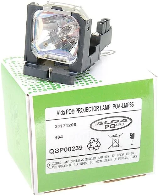 لامپ پروژکتور ممتاز - لامپ جایگزین پروژکتور ممتاز Alda PQ سازگار با 610 317 5355، POA-LMP86 برای پروژکتورهای SANYO LP-Z1X(S)، LP-Z3(S)، PLV-Z1X، PLV-Z3، لامپ با محفظه