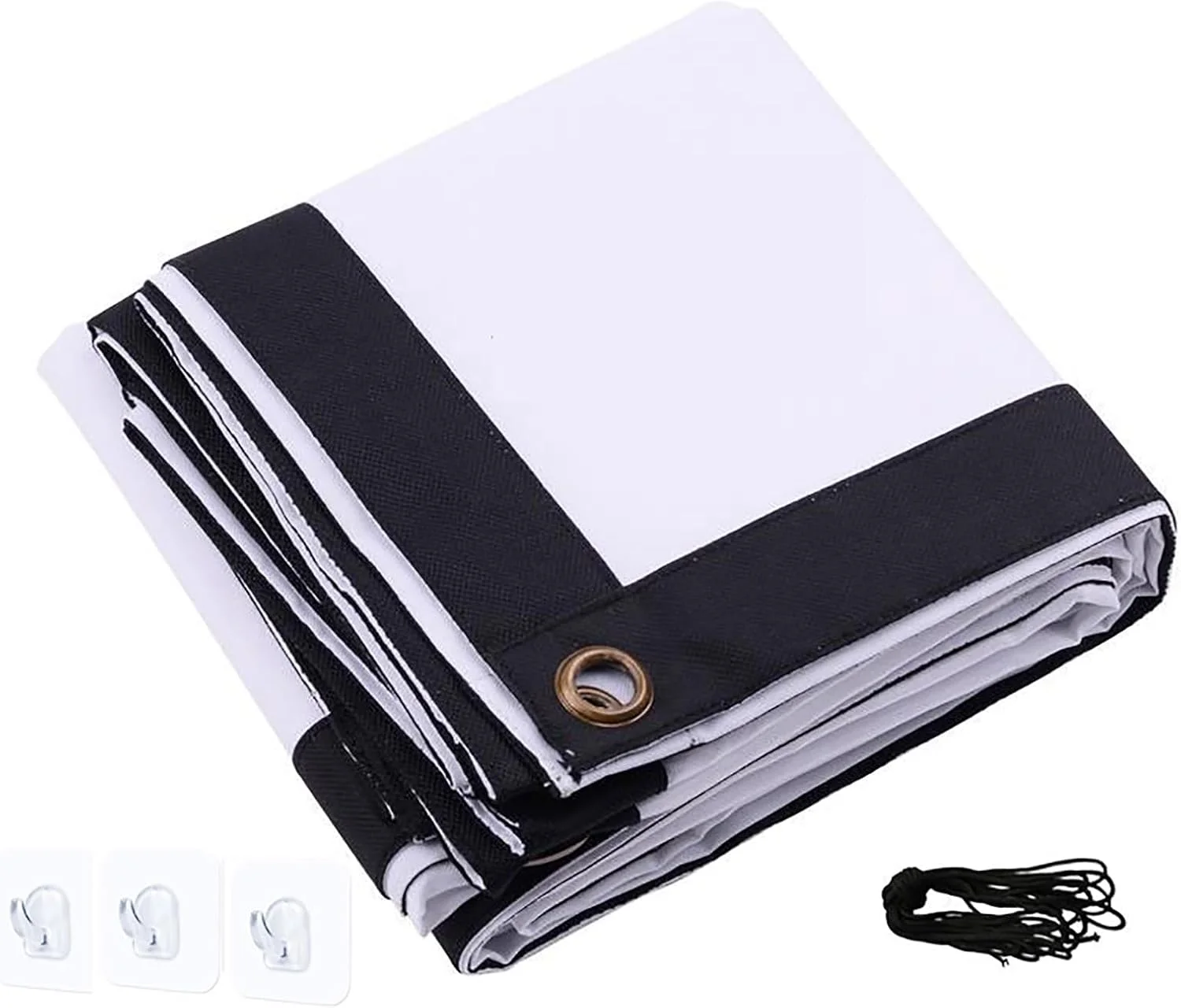 پرده نمایش فیلم برای سینمای خانگی، داخل و خارج از منزل، پرده پروژکتور تاشو و قابل حمل با نسبت تصویر 4:3 HD و زاویه دید گسترده 160 درجه (180 اینچ)