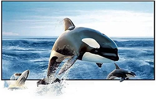 پرده نمایش پروژکتور، 72 اینچ / 84 اینچ / 100 اینچ / 120 اینچ / 130 اینچ، پارچه بازتابنده برای افزایش روشنایی (اندازه: 84 اینچ) (اندازه: 130 اینچ)