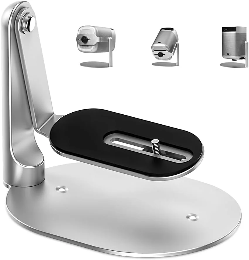 پایه رومیزی پروژکتور ZORBES® با قابلیت تنظیم 360 درجه، نگهدارنده پروژکتور، نگهدارنده رومیزی آلیاژ آلومینیوم ضد لغزش با طراحی بازوی چرخشی، پایه موبایل جهانی