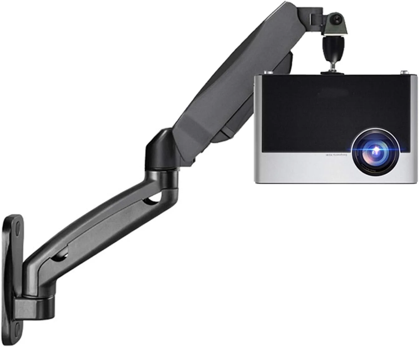 پایه پروژکتور دیواری با ارتفاع قابل تنظیم و بازوهای کشویی چرخان، پایه پروژکتور مشکی برای پروژکتورهای خانگی و اداری، پایه پروژکتور جهانی