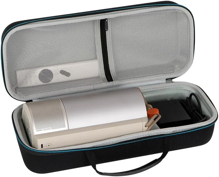 کیف محافظ سخت برای مینی پروژکتور XGIMI MoGo 3 Pro 1080P، کیف مسافرتی برای MoGo 3 Pro و پایه قابل تنظیم، محفظه کنترل از راه دور، شارژر و سایر لوازم جانبی، مشکی، 37x15.5x12 سانتی متر، مدرن