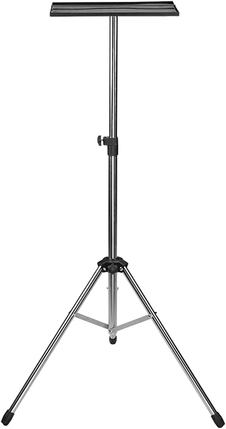 پایه پروژکتور، سه پایه نگهدارنده لپ تاپ و پروژکتور، پایه دستگاه 71 تا 119 سانتی متر، مناسب برای استفاده در استیج یا استودیو، پایه پروژکتور یونیورسال استیل ضد زنگ