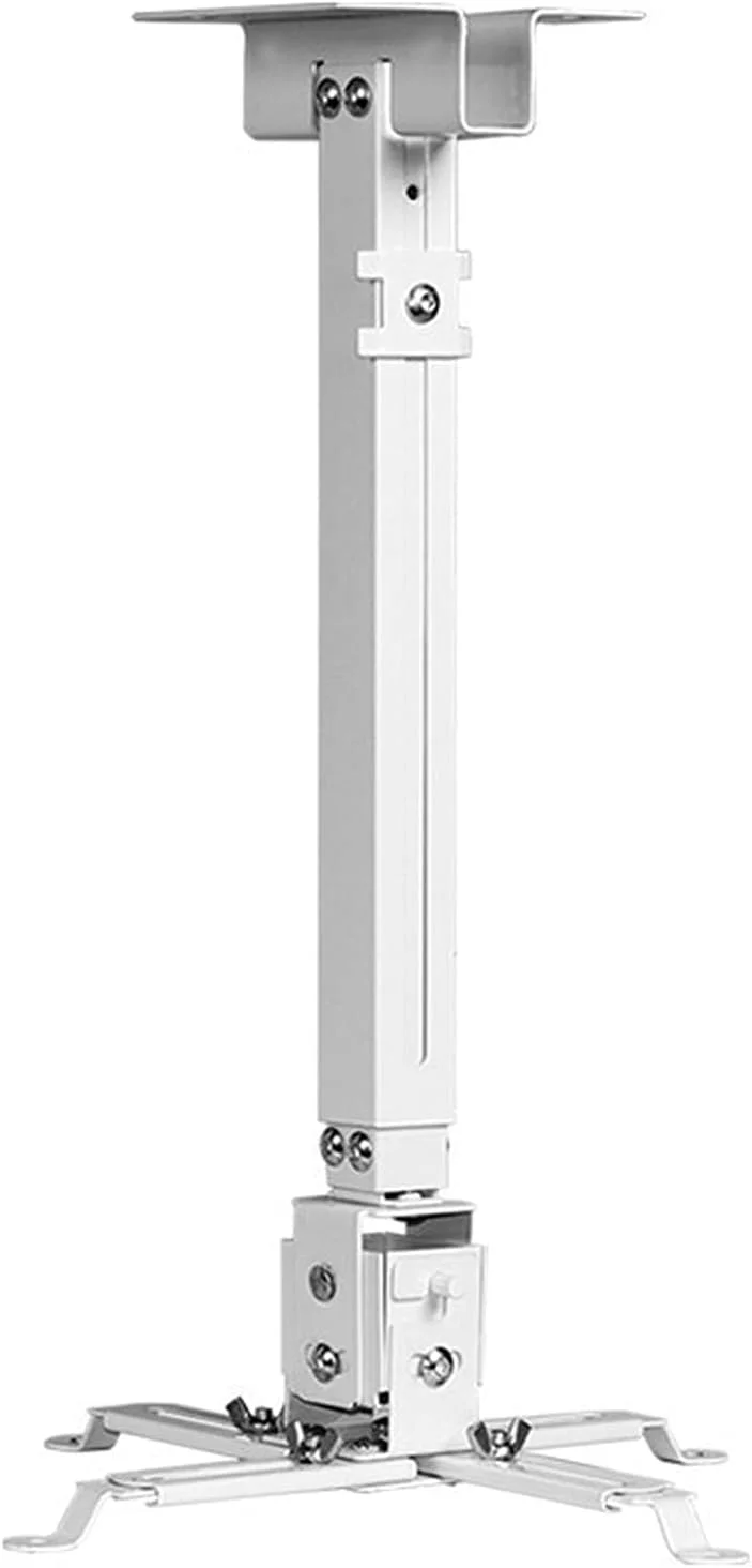 پایه پروژکتور، پایه های نصب پروژکتور سقفی، پایه سقفی پروژکتور، براکت دیواری پروژکتور ویدیویی قابل گسترش با ارتفاع قابل تنظیم - پایه پروژکتور سفید
