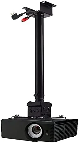 پایه پروژکتور، پایه نصب پروژکتور سقفی با طول قابل افزایش 35 تا 50 سانتی متر / ظرفیت بارگیری 5 کیلوگرم، براکت نصب پروژکتور (رنگ: مشکی)