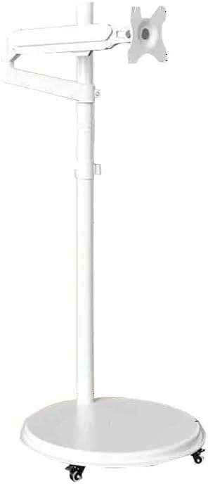 پایه رومیزی و زمینی، مناسب برای پروژکتور، لپ تاپ و DJ، پایه پروژکتور یونیورسال برای نشستن، مناسب برای اتاق نشیمن و دفتر کار (سفید)