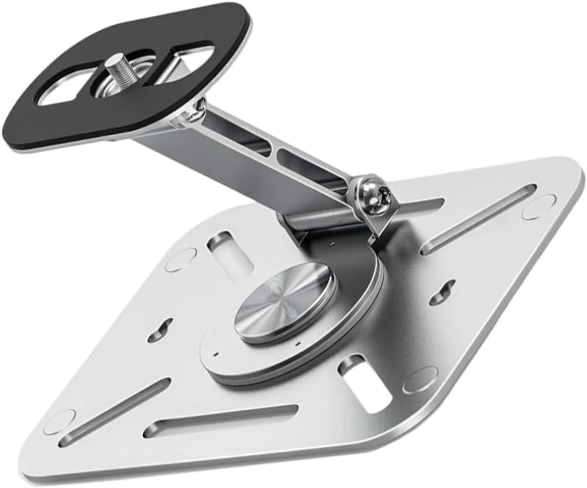 پایه رومیزی، دیواری و سقفی فلزی پروژکتور با رزوه 1/4 اینچی و 2 پیچ برای نصب دوربین DSLR، نورپردازی و تجهیزات پروژکتور تاشو و صرفه جویی در فضا