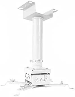 پایه پروژکتور، پایه نصب پروژکتور، براکت آویز سقفی پروژکتور، بازوی تلسکوپی قابل تنظیم مناسب برای دفتر، خانه و استیج، سفید