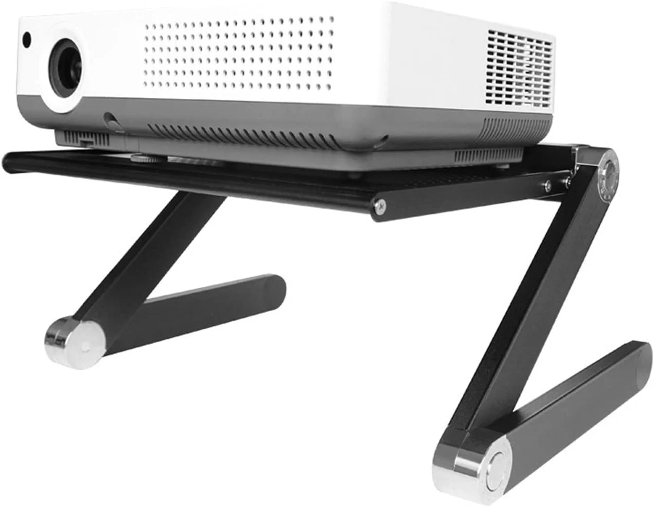 پایه پروژکتور، قاب نصب پروژکتور رومیزی، پایه پروژکتور با ارتفاع قابل تنظیم، تاشو، مشکی، مناسب منزل و اداره