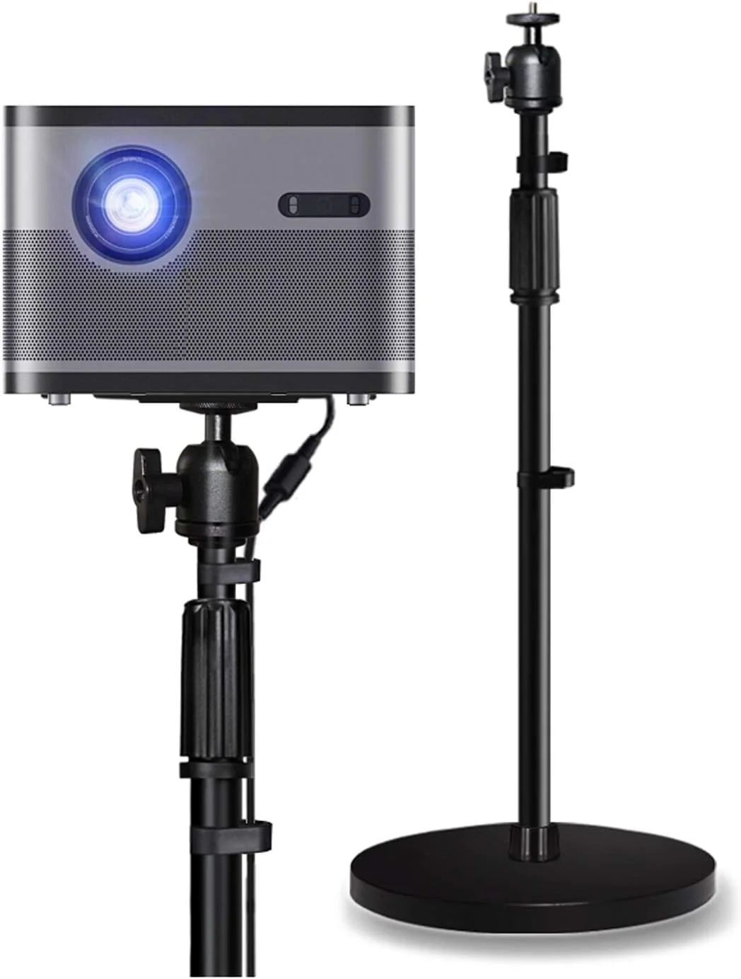 پایه پروژکتور، براکت نصب پروژکتور، پایه پروژکتور جهانی قابل تنظیم، پایه های قفسه پروژکتور، پایه پروژکتور جمع و جور، ایده آل برای دفتر، خانه، استیج یا استودیو، پایه های پروژکتور مشکی