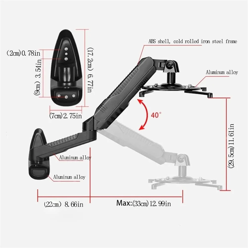 پایه پروژکتور، قاب آویز پروژکتور، بازوی نگهدارنده، براکت دیواری پروژکتور، قاب پروژکتور چند منظوره قابل تنظیم، پایه پروژکتور قابل تنظیم