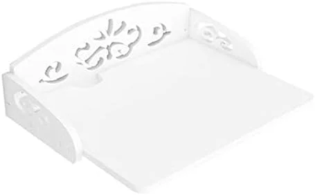 پایه دیواری پروژکتور چند منظوره سفید رنگ، مناسب برای جعبه رسانه، کنسول بازی، روتر، پروژکتور، پایه قابل تنظیم پروژکتور، سفید