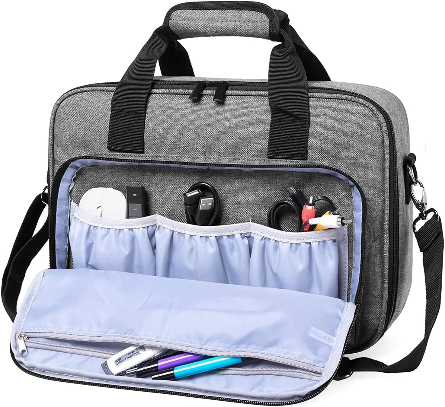 کیف پروژکتور، کیف حمل نایلونی قابل حمل - 34.92x26.67x11.43 سانتی متر، سبک وزن، مناسب برای حمل پروژکتور فیلم در فضای باز، سازگار با اکثر پروژکتورهای اصلی