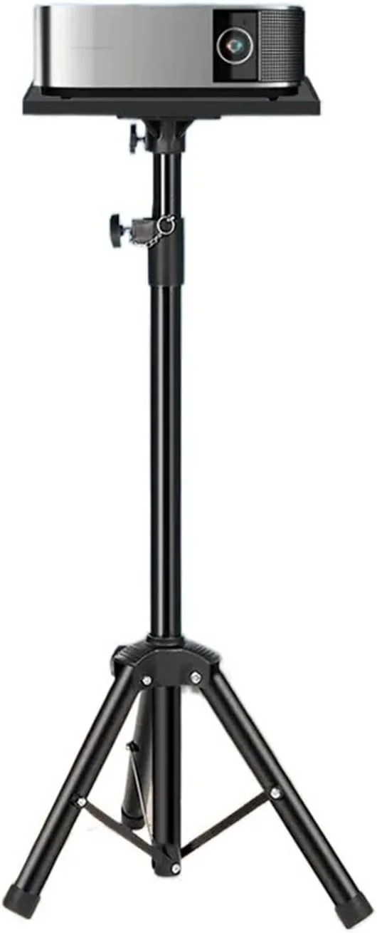 پایه پروژکتور سه پایه قابل حمل زمینی متحرک جمع شونده با سینی، پایه پروژکتور قابل تنظیم، پایه پروژکتور جهانی متحرک (1.2 متر (60-120 سانتی متر))