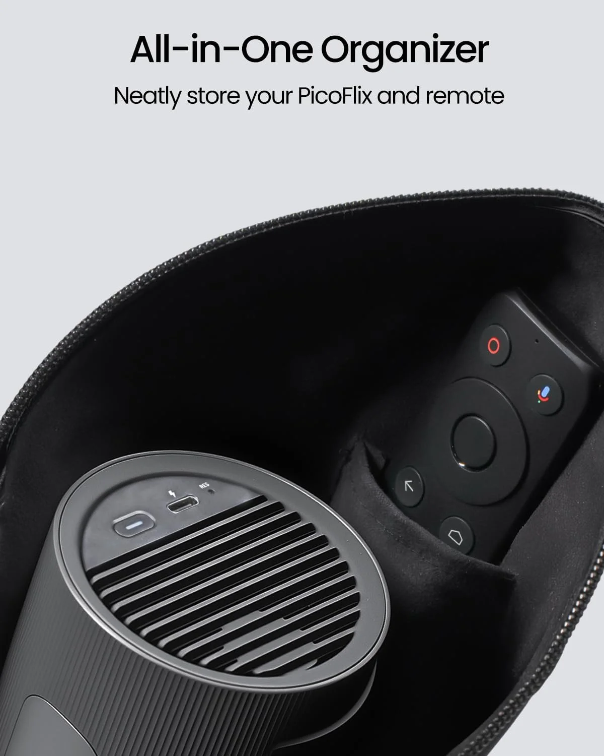 کیف حمل رسمی پروژکتور JMGO PicoFlix، کیف نگهداری همه کاره با بند حمل کاربردی، محافظت ویژه برای PicoFlix و کنترل از راه دور، ضد آب و ضد گرد و غبار