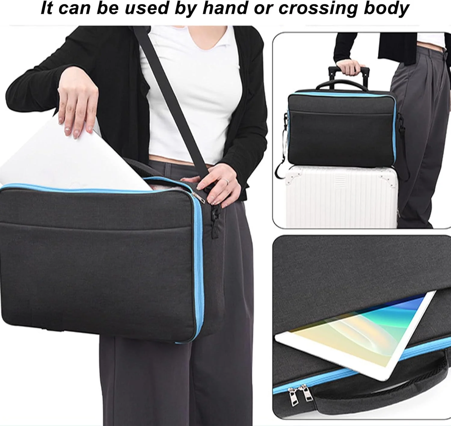 کیف حمل پروژکتور ویدئویی، کیف مسافرتی قابل حمل با ضربه گیر و زیپ دوبل