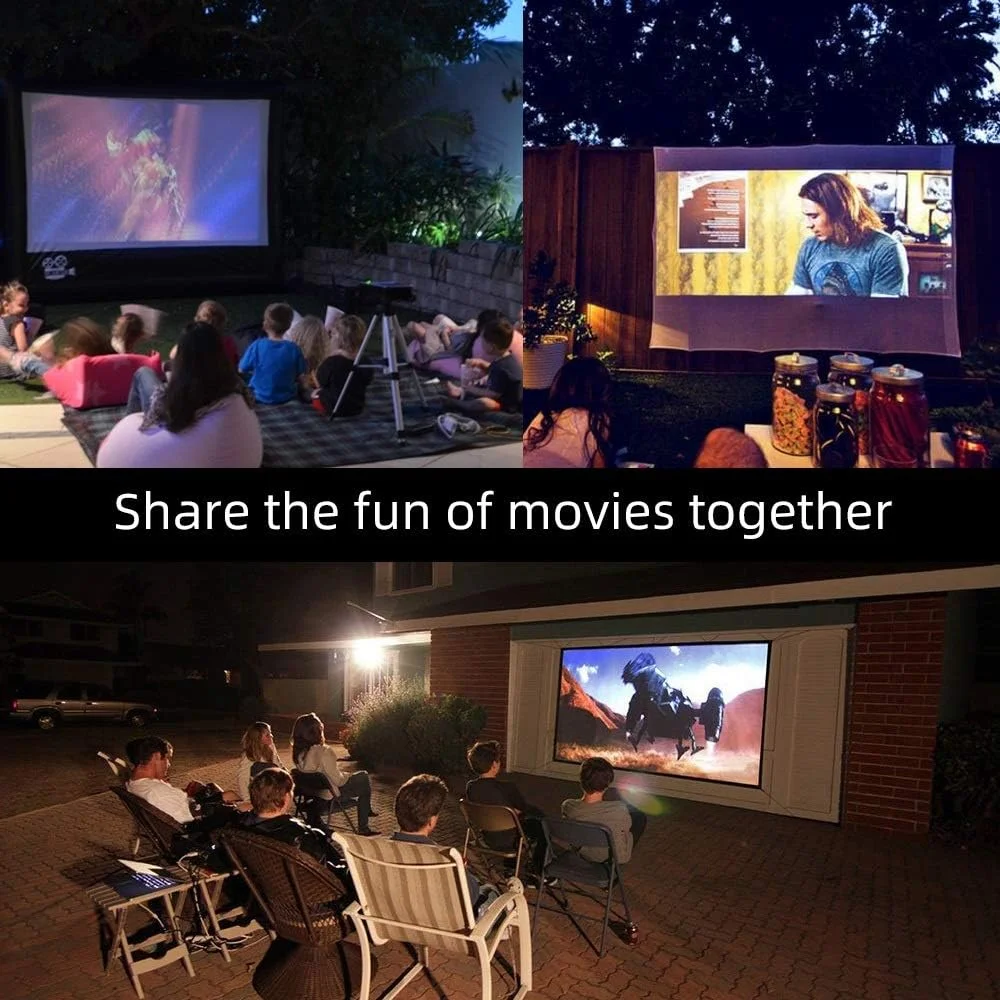 پرده نمایش پروژکتور، پرده نمایش پروژکتور رهاسازی، 100 اینچ 120 اینچ 16:9 قابل حمل، فیلم بازی سفید، تاشو جلو عقب سینمای خانگی فضای باز (120 اینچ)