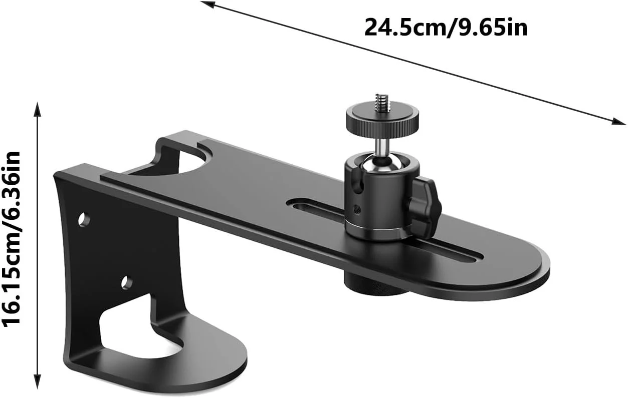 پایه دیواری فلزی پروژکتور با چرخش کامل 360 درجه و نصب زاویه دار قابل تنظیم، سازگار با اکثر سیستم های سینمای خانگی، پایه پروژکتور آلومینیومی سنگین