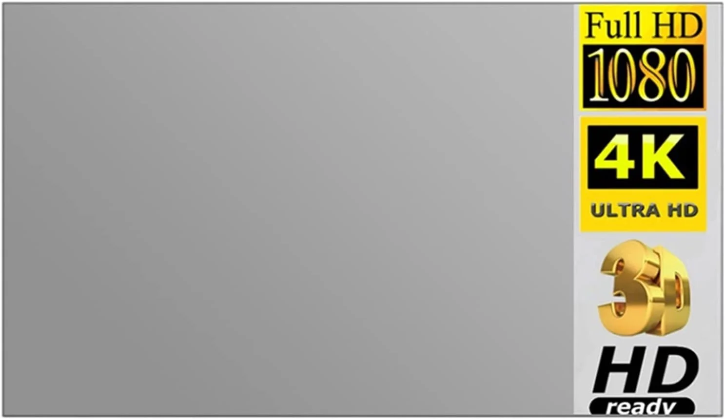 پرده نمایش پروژکتور، پرده نمایش 100 120 133 اینچ 16:9 تاشو ضد چروک پارچه بازتابنده خاکستری پرده نمایش قابل حمل برای خانه (120 اینچ)