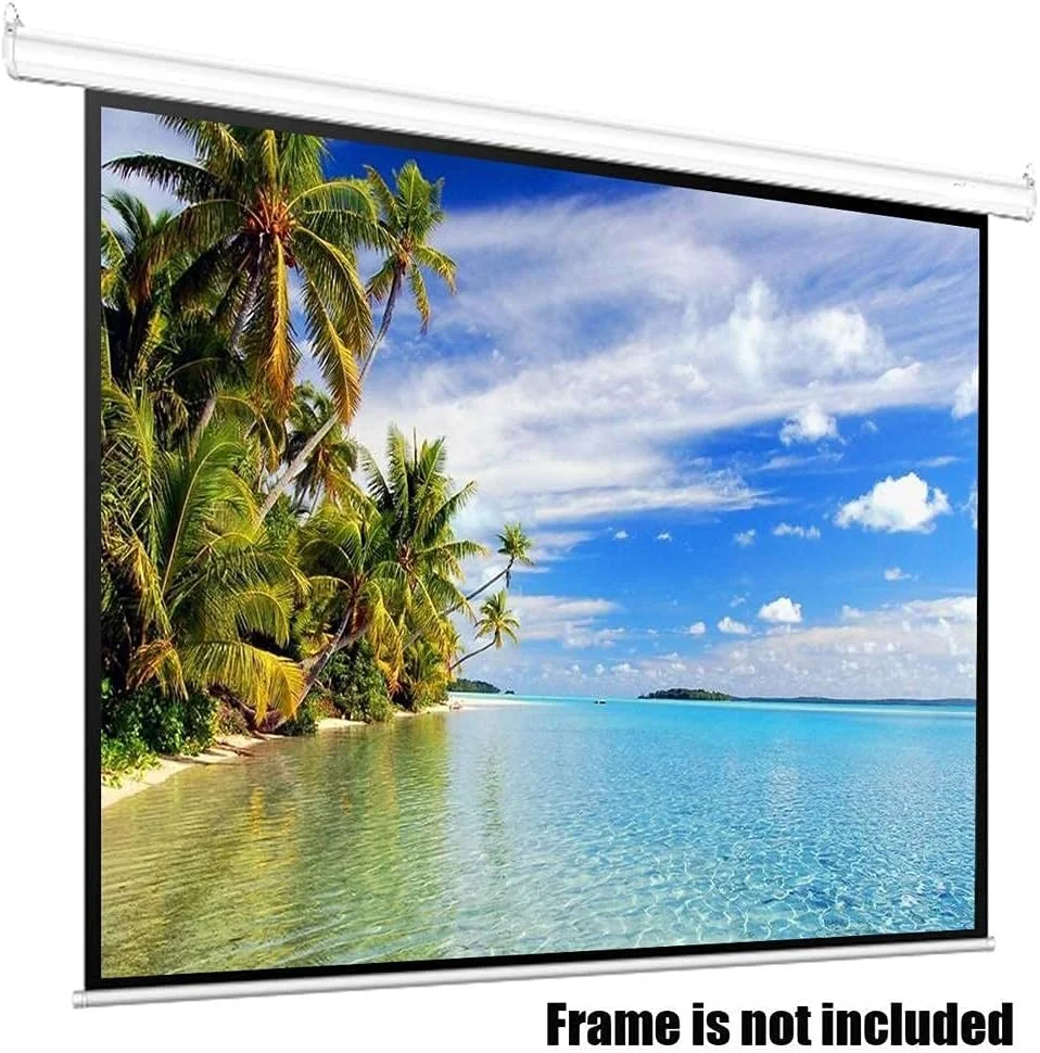 پرده نمایش پروژکتور 100 اینچ با نسبت تصویر 4:3، پرده نمایش پروژکتور کشویی دستی بدون قاب، پرده نمایش پروژکتور قابل حمل