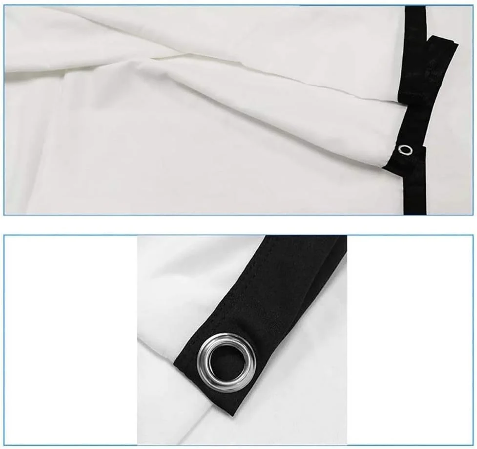 پرده نمایش پروژکتور، پرده نمایش تاشو، پرده پارچه ای پروژکتور قابل حمل 16:9 با سوراخ آویز، برای سینمای خانگی، نمایش در فضای داخلی و خارجی، 100 اینچ (84 اینچ)