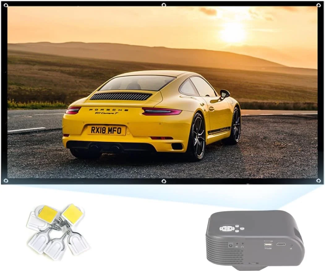 پرده نمایش پروژکتور 16:9 HD 100 اینچی تاشو ضد چروک قابل حمل برای سینمای خانگی، نمایش فیلم در فضای باز و سرپوشیده پرده نمایش پروژکتور 16:9 HD 100 اینچی تاشو ضد چروک قابل حمل برای سینمای خانگی، نمایش فیلم در فضای باز و سرپوشیده