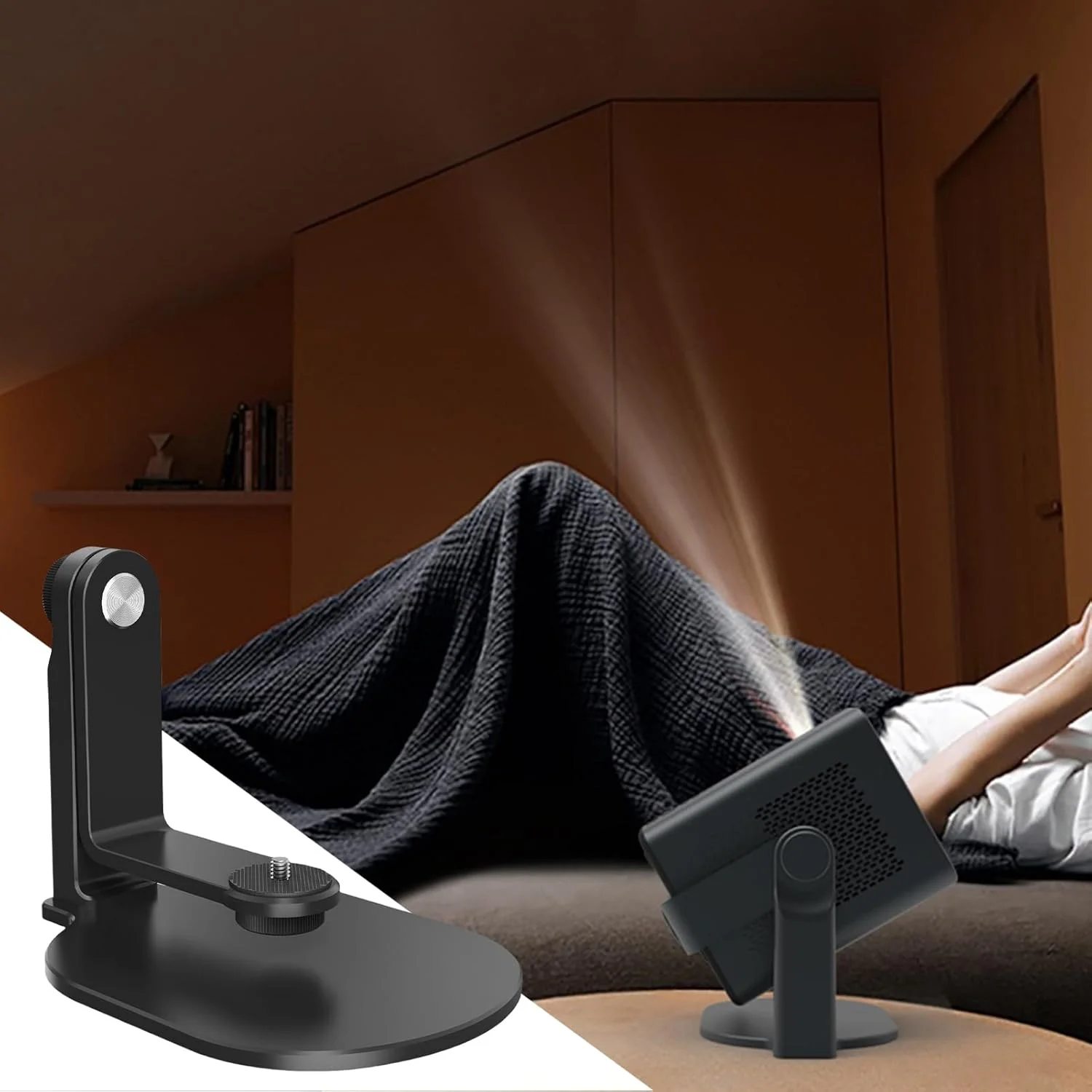 پایه رومیزی پروژکتور - پایه پروژکتور رومیزی با قابلیت تنظیم شیب 360 درجه - پایه نگهدارنده رومیزی قابل حمل مناسب برای همه پروژکتورها، مصارف خانگی و فضای باز