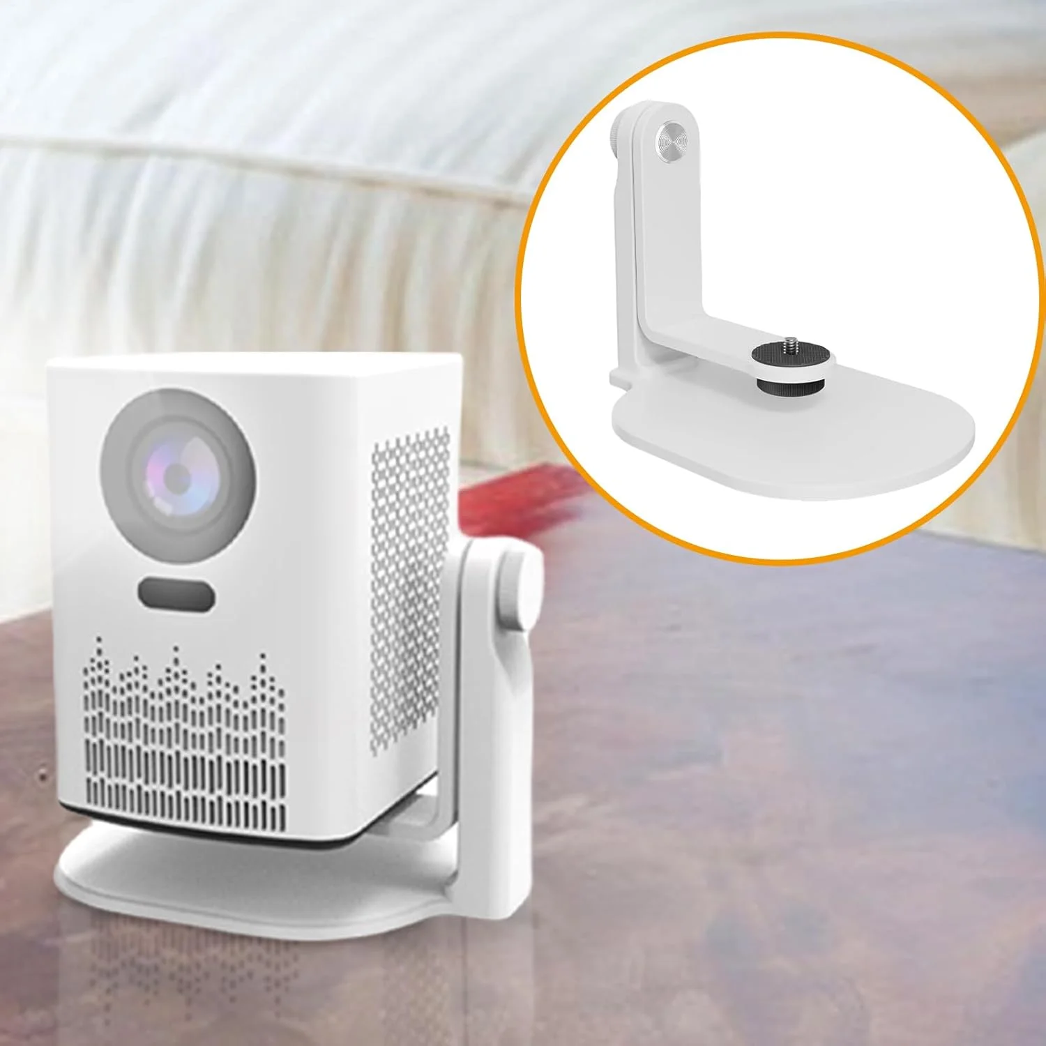 پایه رومیزی پروژکتور، پایه رومیزی پروژکتور قابل تنظیم 360 درجه - نگهدارنده رومیزی، کنار تخت برای اتاق خواب و نشیمن