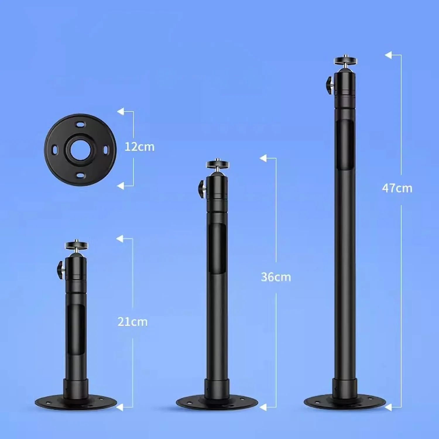 پایه آویز پروژکتور، مناسب برای نصب دیواری و سقفی، پایه نگهدارنده پروژکتور مینی (رنگ: 38 سانتی متر)