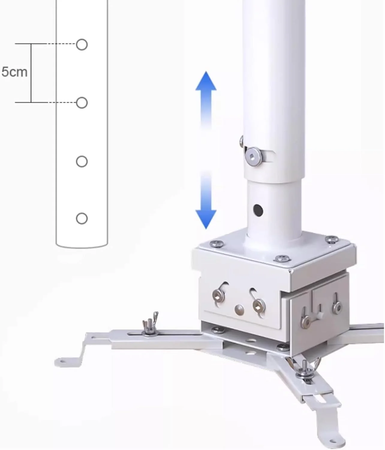 براکت آویز پایه پروژکتور، براکت جهانی آویز سقفی، میله آویز تلسکوپی ثابت پشتیبانی ویدئو