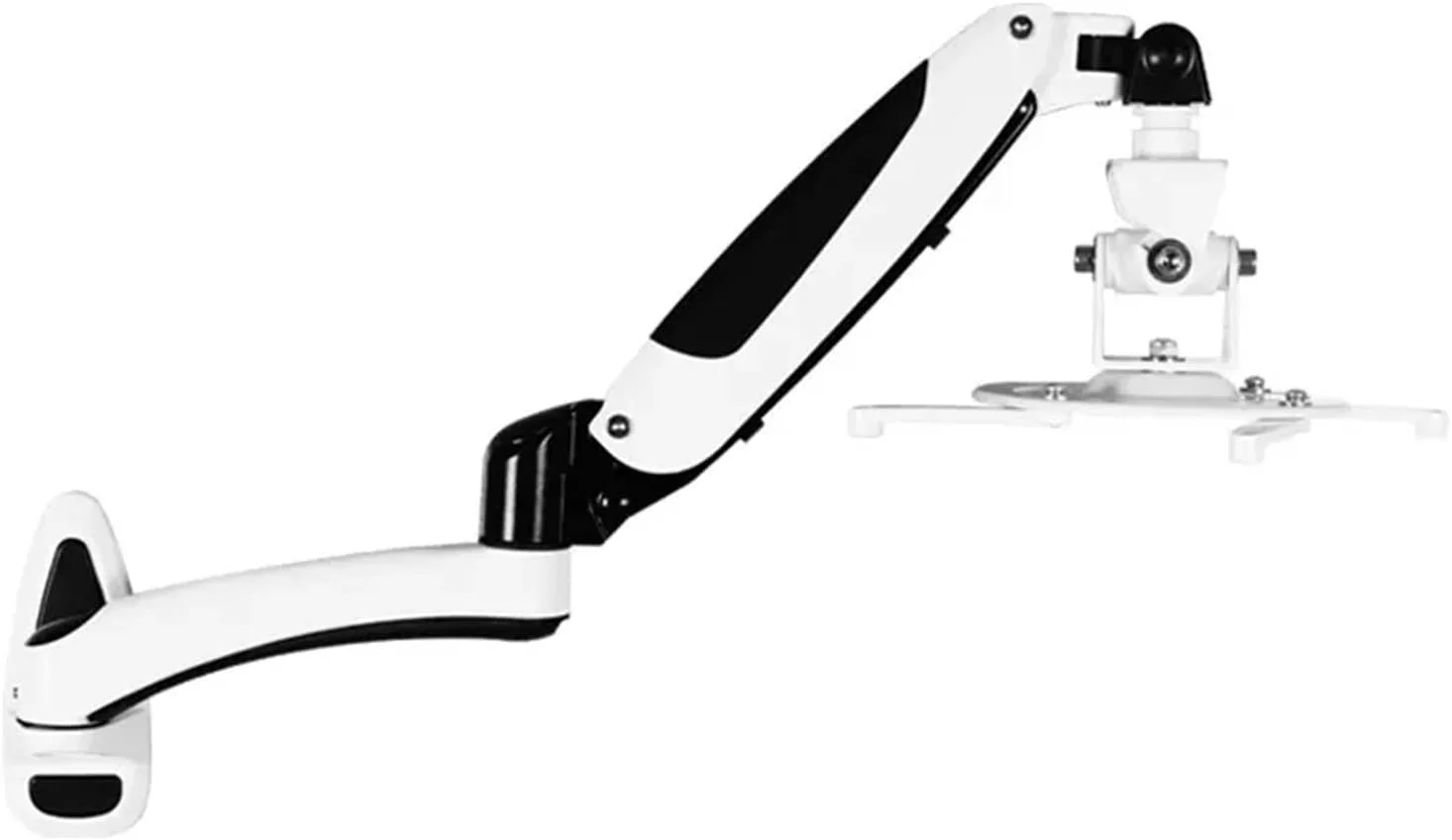 پایه پروژکتور دیواری یونیورسال با فنر گازی و حرکت کامل 2-7 کیلوگرم به همراه سینی قلاب دار و پیچ های 1/4 اینچی مدل (B)