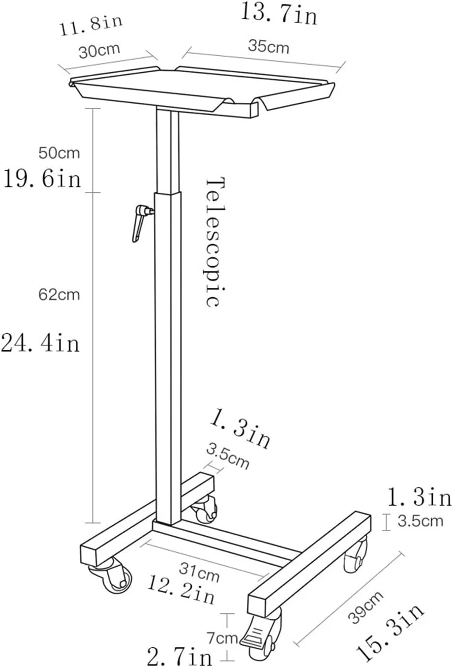 پایه نگهدارنده پروژکتور، پایه پروژکتور چرخ دار مناسب منزل، اتاق نشیمن و اتاق جلسات، با قابلیت تنظیم ارتفاع