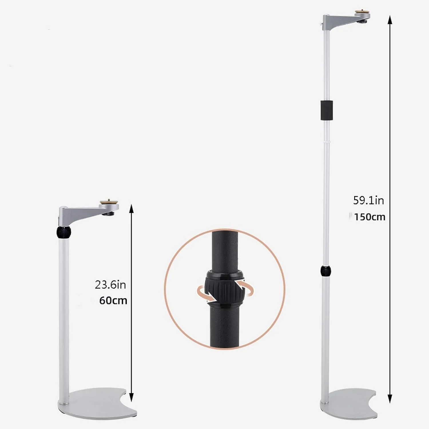 پایه رومیزی پروژکتور، پایه زمینی جهانی با قابلیت تنظیم ارتفاع و زاویه، پایه پروژکتور برای استیج یا استودیو، پایه پروژکتور با پایه ثابت و براکت نصب پروژکتور