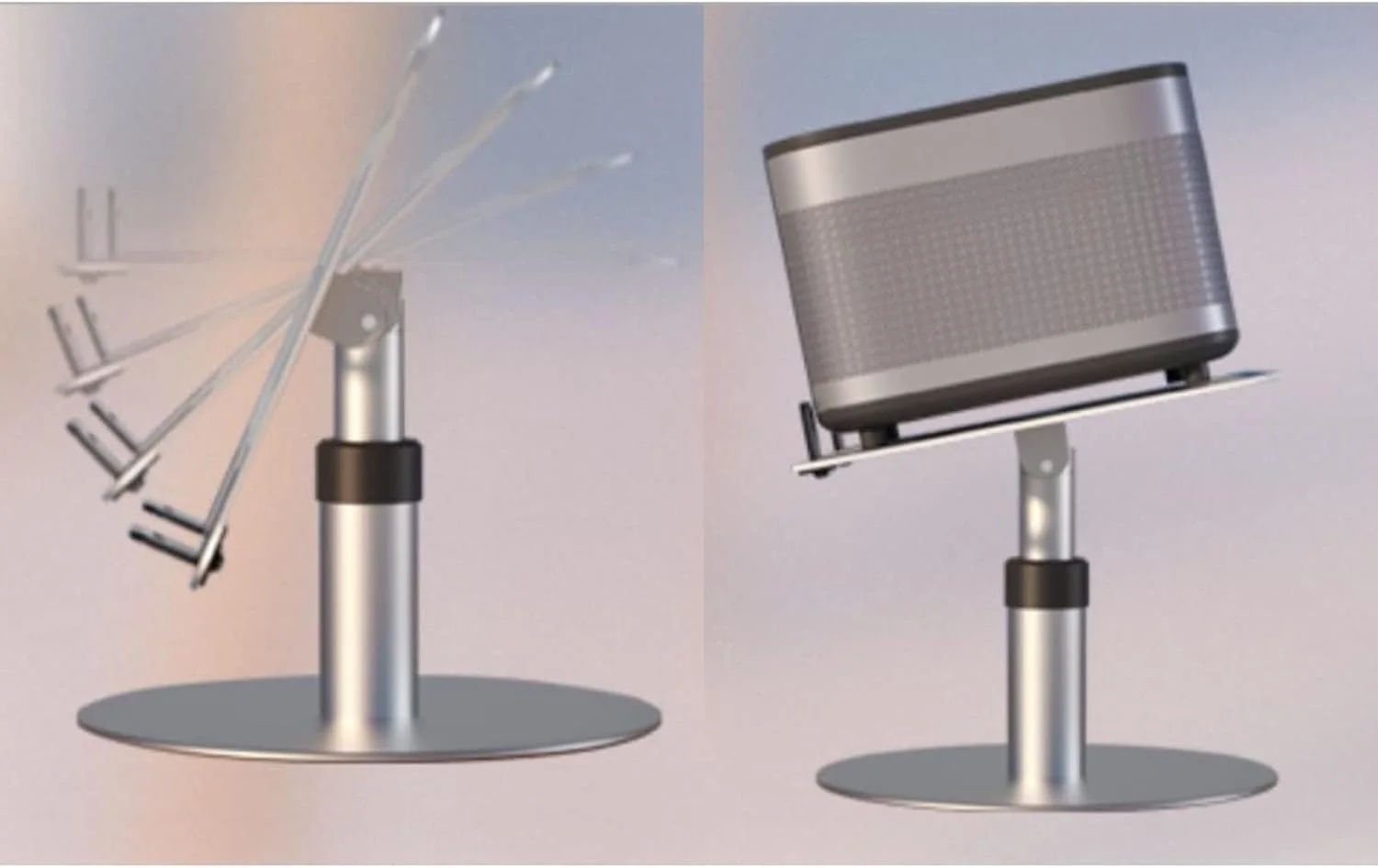 پایه رومیزی پروژکتور، پایه پروژکتور جهانی مناسب برای دفاتر، با قابلیت جمع شدن، تنظیم ارتفاع و دارای سینی نگهدارنده (مدل A)