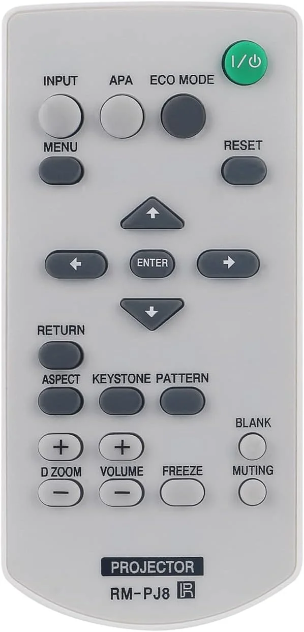 ریموت کنترل جایگزین RM-PJ8 مناسب برای پروژکتور سونی مدل های VPL-CH350 VPL-CH375 VPL-CH370 VPL-CH355 VPL-CH353 VPL-CW256 VPL-CW276 VPL-CX236 VPL-CX276 VPL-DW120 VPL-DW122 VPL-DW125 VPL-DW126 VPL-DW127