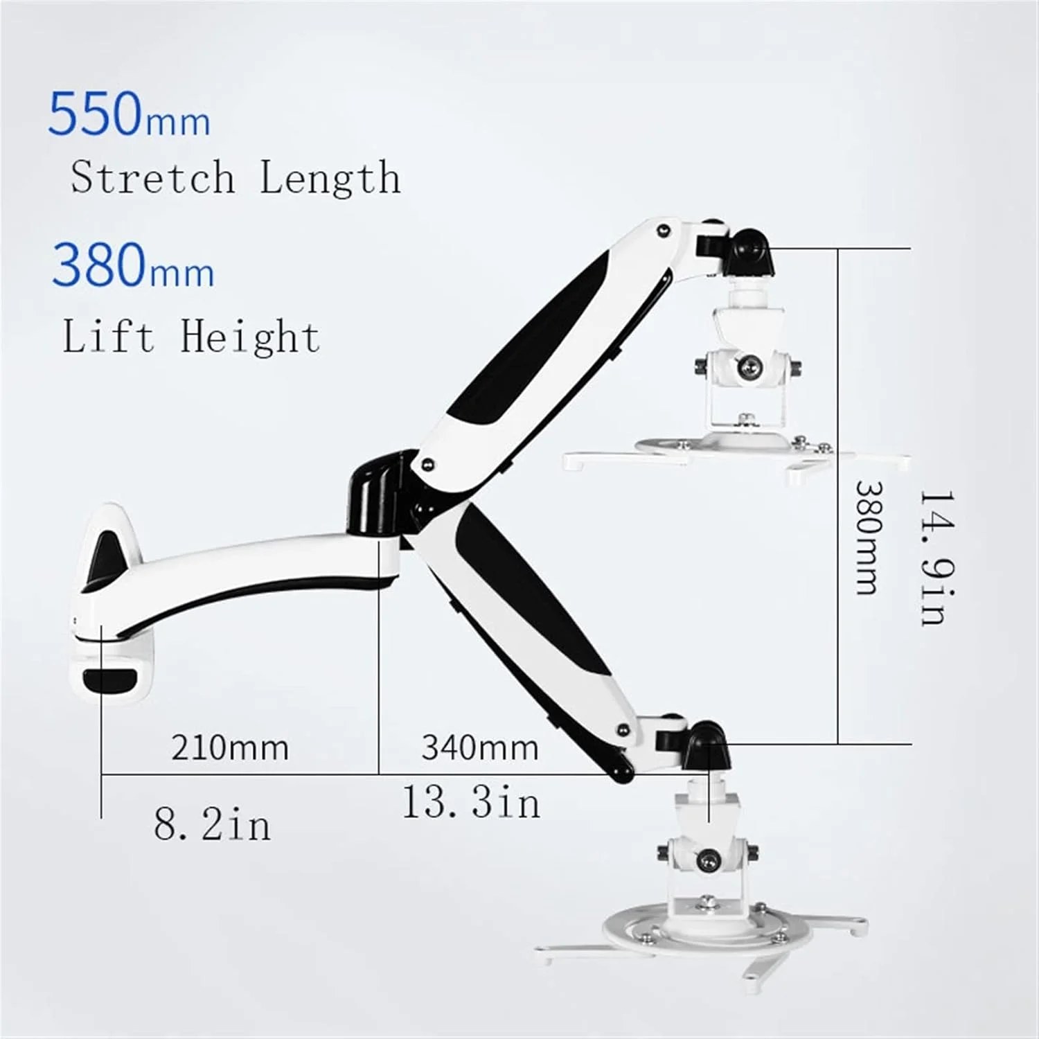 پایه پروژکتور، قفسه پروژکتور دیواری خانگی، قفسه پروژکتور اتاق نشیمن، اتاق کنفرانس، سقفی تلسکوپی چرخشی جهانی، پایه پروژکتور دیواری