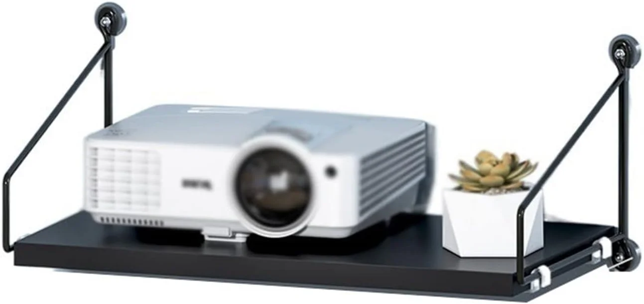 پایه سه پایه پروژکتور، قفسه پروژکتور، پایه پروژکتور دیواری بدون نیاز به سوراخکاری، سینی دیواری کنار تخت اتاق خواب و نشیمن، قفسه پروژکتور سنگین، پایه پروژکتور (رنگ: C)