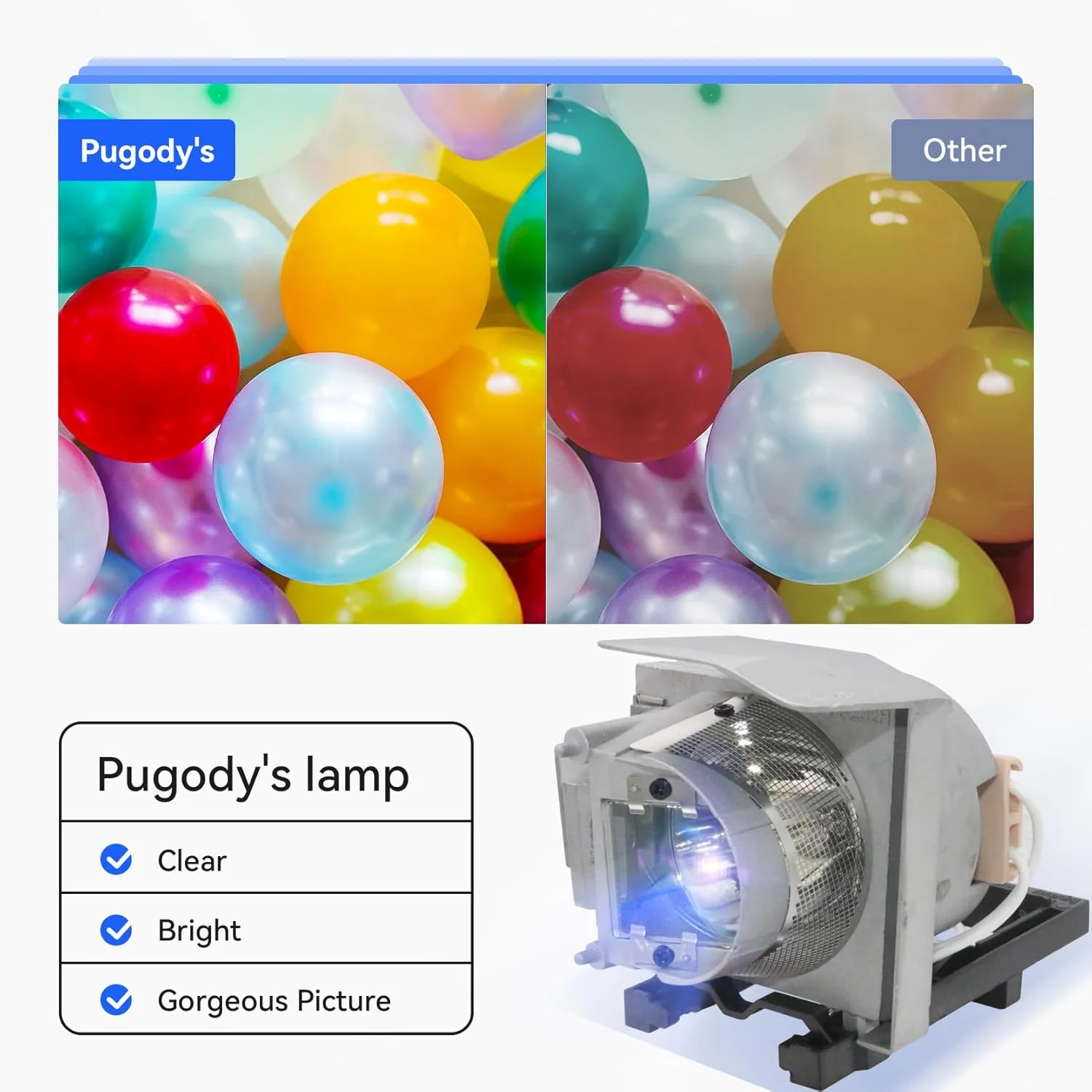 لامپ پروژکتور جایگزین با کیفیت 1020991 UF70 UF70w برای اسمارت برد SB600i6، اسمارت برد UF70 UF70W، اسمارت برد یونیفی 70، اسمارت برد یونیفی 70W، لایت ریز 60WI2 SLR60wi2 SLR60wi2-SMP