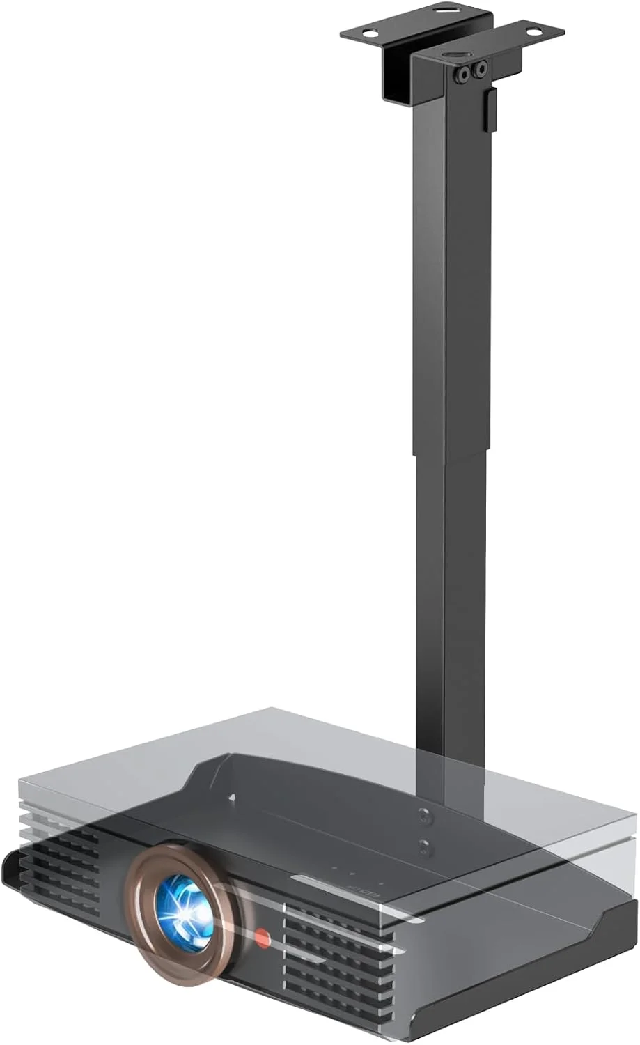پایه پروژکتور PUTORSEN، نصب سقفی یا دیواری پروژکتور با قابلیت تنظیم ارتفاع، بدون نیاز به سوراخکاری، دارای هدایت کننده کابل مخفی، تحمل وزن تا 10 کیلوگرم، مشکی