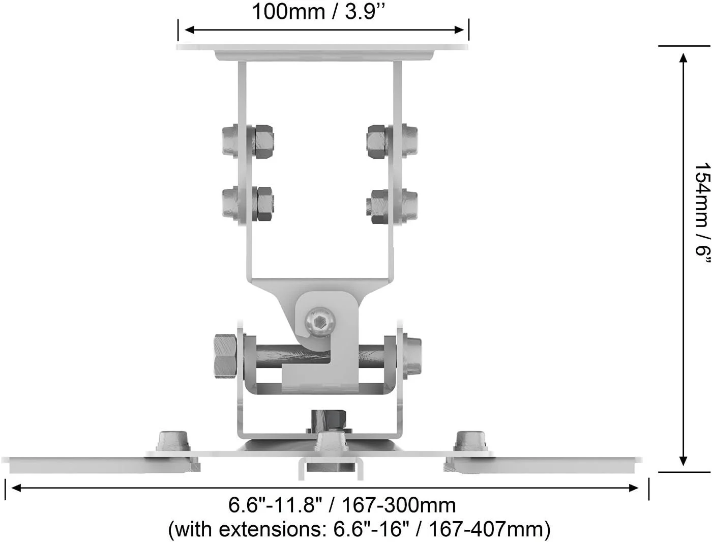 اتصال سقفی یونیورسال پروژکتور Qualgear prb-717-wht