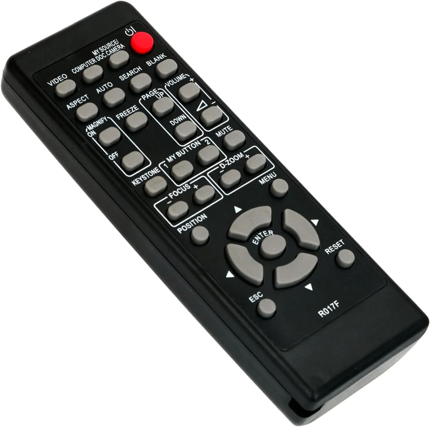 ریموت کنترل جایگزین R017F سازگار با پروژکتور LED هیتاچی مدل های: CP-A302WN CP-AW2519N CP-AW312WN CP-D27WN CP-D32WN CP-DW25WN CP-EW250N CP-X3021WN CP-X3030WN CP-W251NM CP-X4015WN CP-A221NM