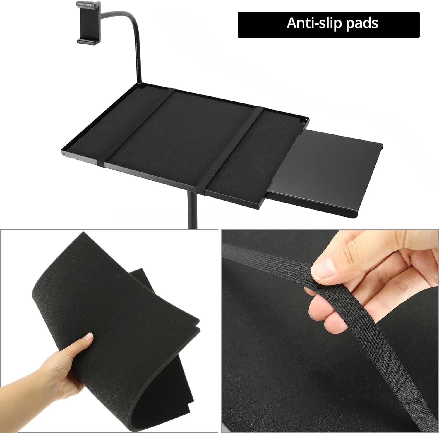 پایه پروژکتور QWORK، سه پایه پروژکتور 66 تا 160 سانتی متر، سه پایه پروژکتور با قابلیت تنظیم ارتفاع، سه پایه زمینی با چرخ، پایه پروژکتور