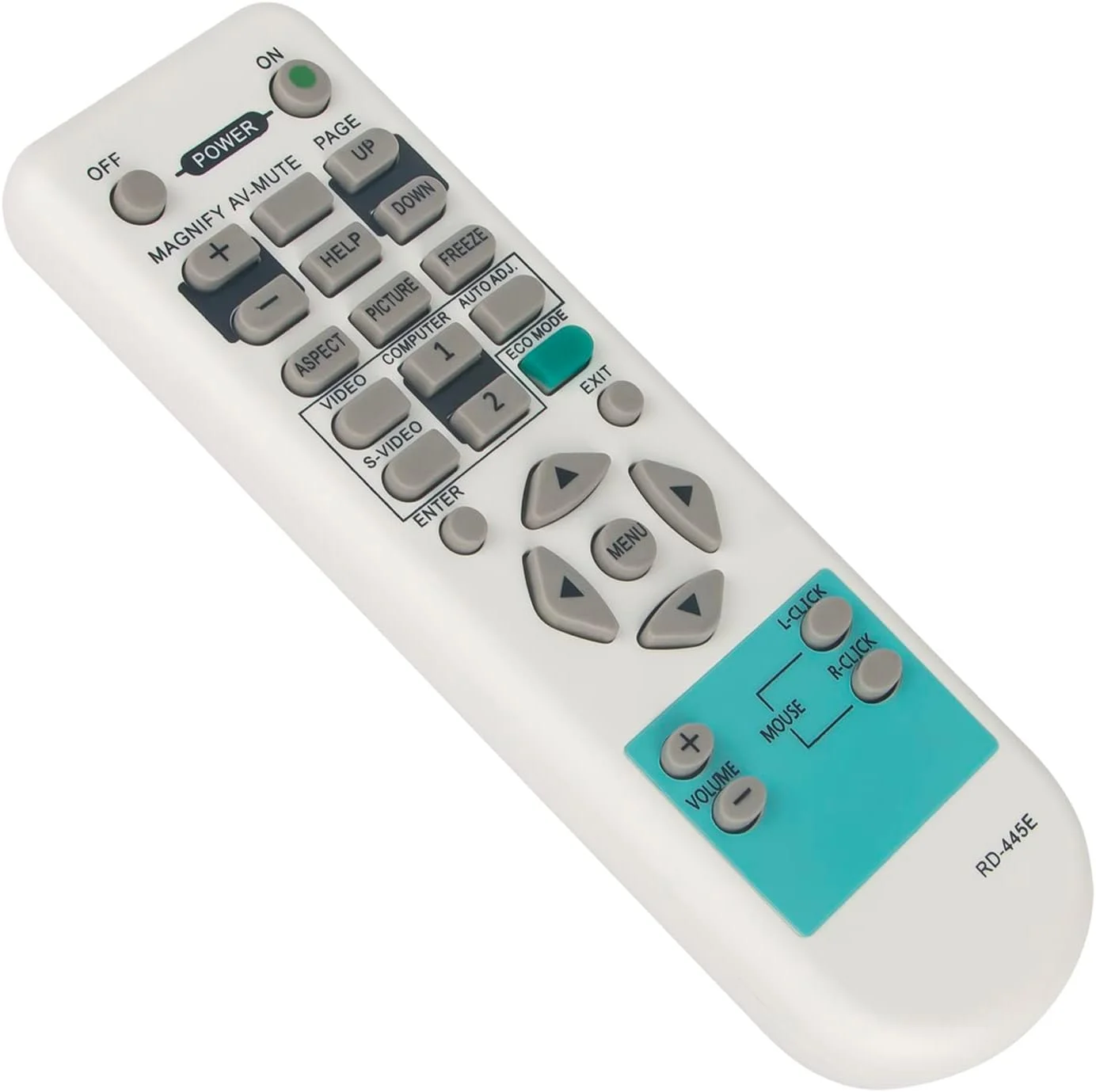 ریموت کنترل جایگزین مدل RD-445E مناسب برای پروژکتورهای NEC مدل VT480 VT49 VT490 VT491 VT495 VT57 VT58 VT580 VT59 VT590 VT595 VT695 VT700 NP300 NP305 NP310 NP400 NP405 NP410 NP500 NP510 NP600 NP610 VT48