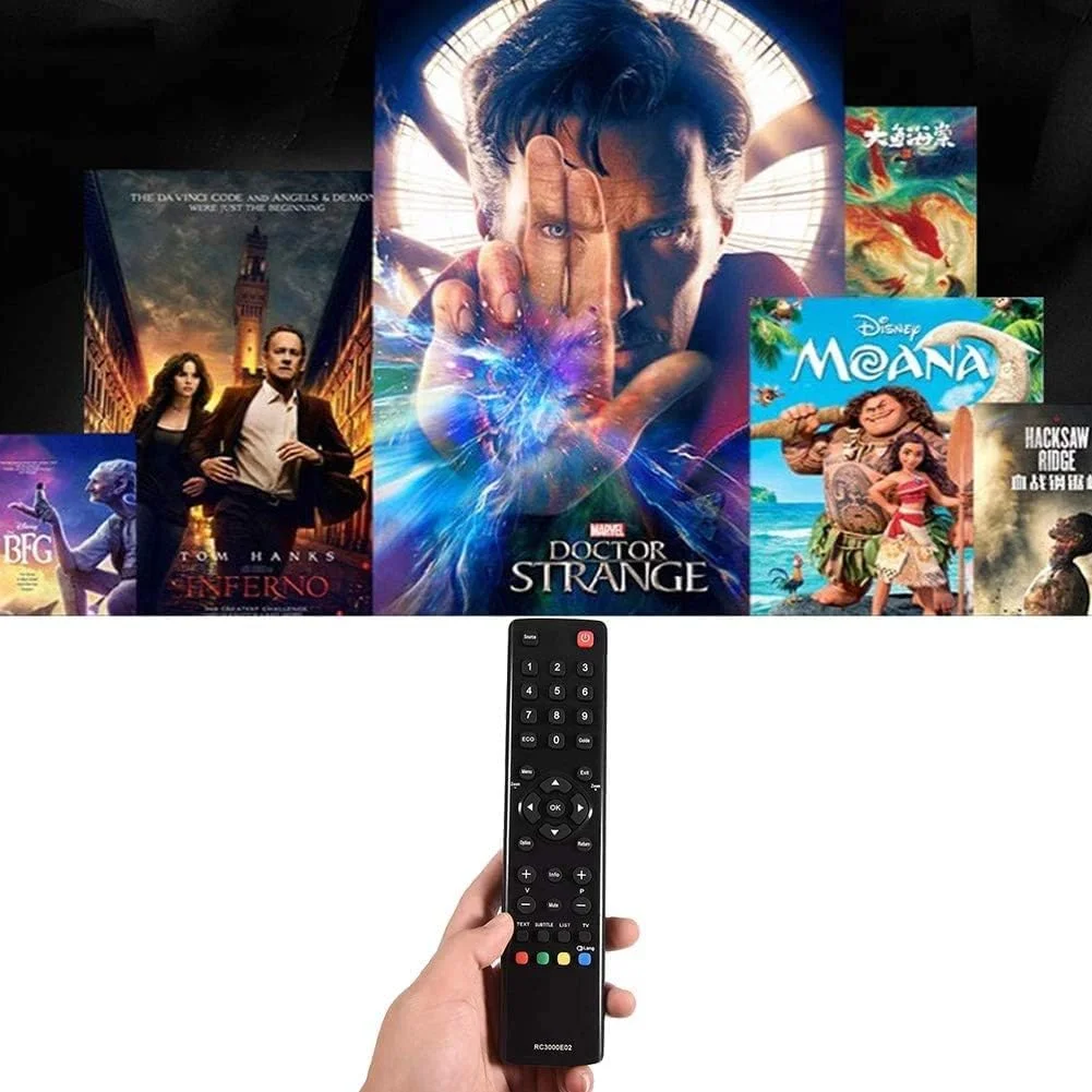 ریموت کنترل تلویزیون RC3000E02، کنترلر از راه دور تلویزیون هوشمند برای تلویزیون های ال ای دی ال سی دی TCL RC3000E02